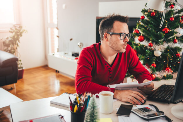 Man using computer